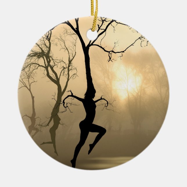 Ornement En Céramique Arbres de danse (Devant)