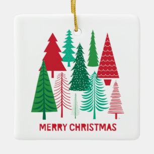 Ornement En Céramique arbres de Noël contemporains modernes