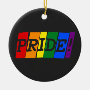 Ornement en céramique arc-en-ciel de fierté LGBT