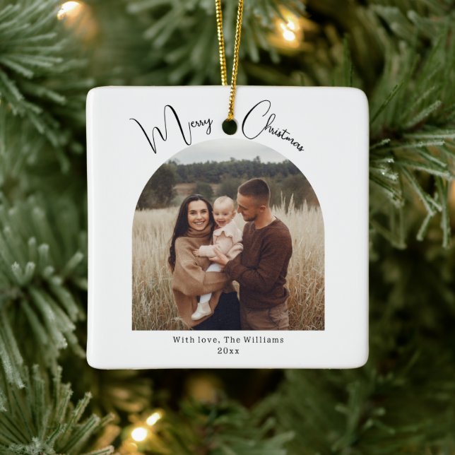 Ornement En Céramique Arc moderne Boho Joyeux Noël (Arbre)