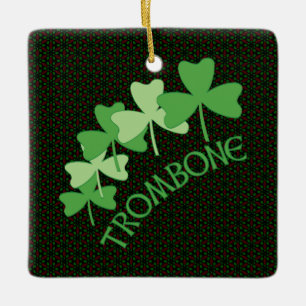 Ornement En Céramique Arc Shamrock de Trombone