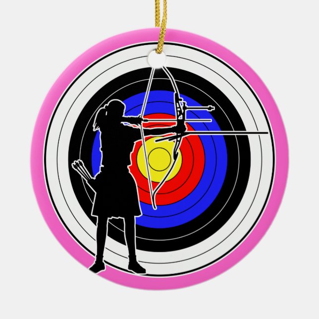 Ornement En Céramique Archery & target 02 (Devant)