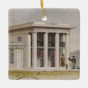 Ornement En Céramique Architecture vintage, plan d'étage et villa grecqu