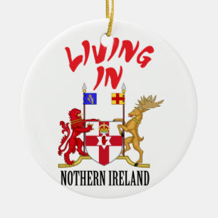 Ornement En Céramique Armoiries de l'Irlande du Nord