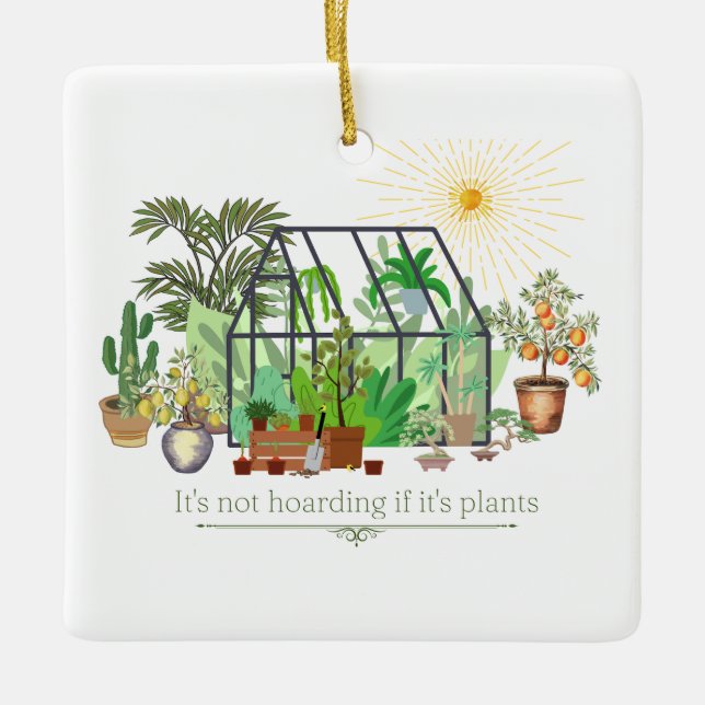 Ornement En Céramique Arnament de la réserve de soleil/plante (Devant)