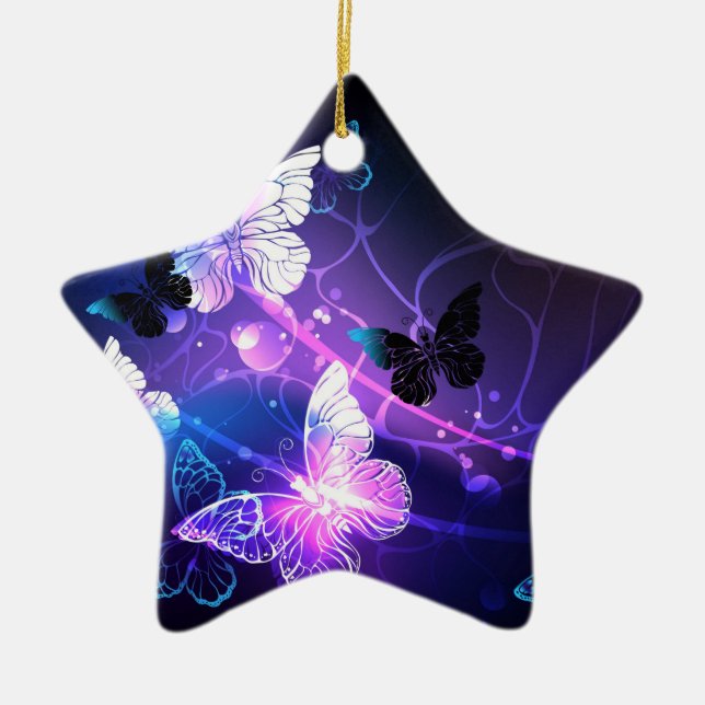 Ornement En Céramique Arrière - plan avec papillons de nuit (Devant)