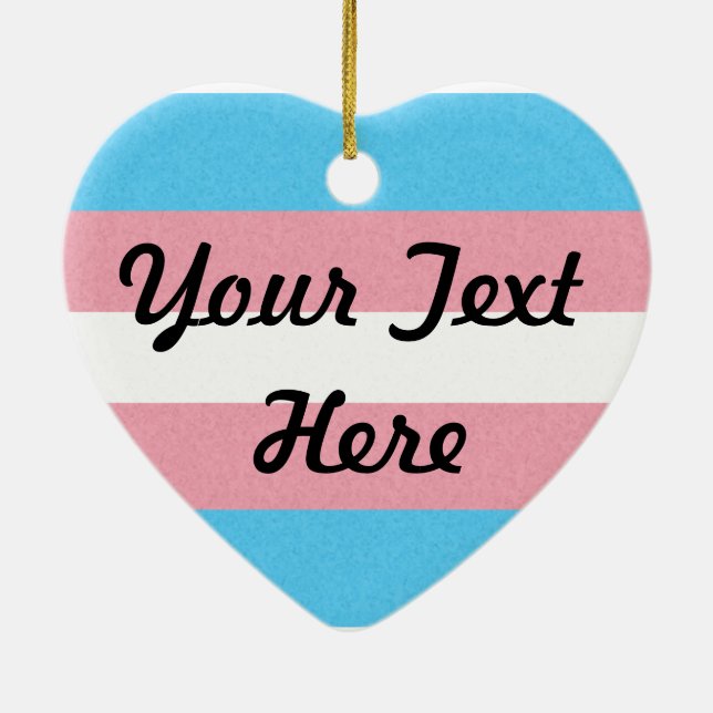 Ornement En Céramique Arrière - plan de couleur Transgenre Pride (Dos)