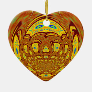 Ornement En Céramique Art de baseball jaune doré Imprimer