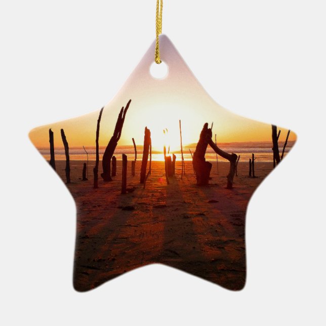 Ornement En Céramique Art de la plage (Devant)