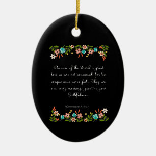 Ornement En Céramique Art de vers de bible - 3h22 de lamentation - 23