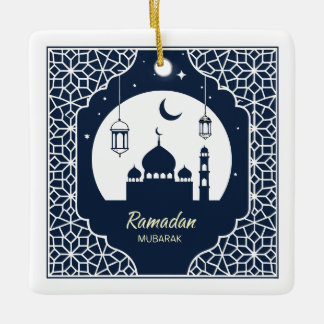 Ornement En Céramique Art Décoratif ✨ Ramadan Serenity - Céleste