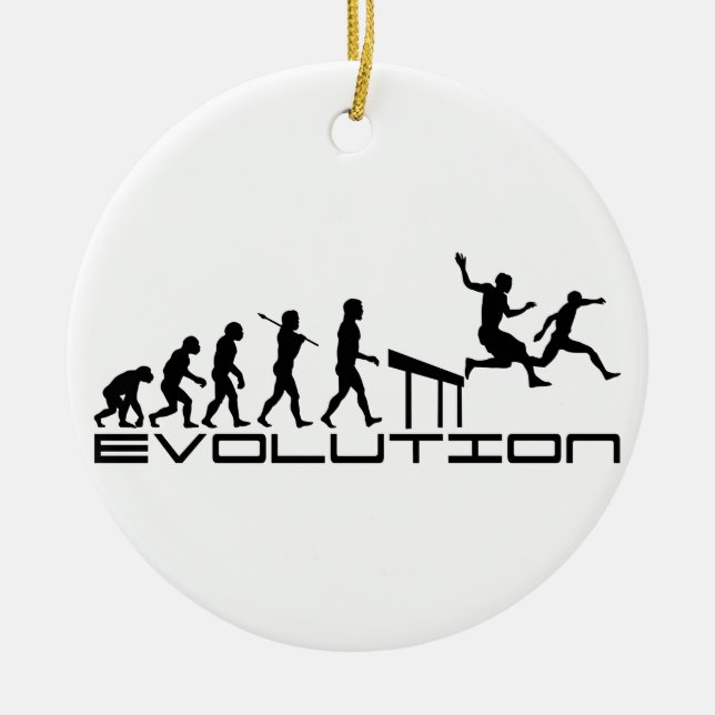 Ornement En Céramique Art d'évolution de sport de participant à une (Devant)
