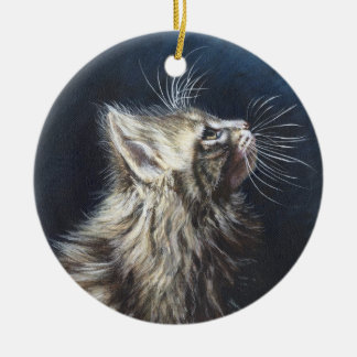 Ornement En Céramique Art léger de peinture de chat du Maine Coone