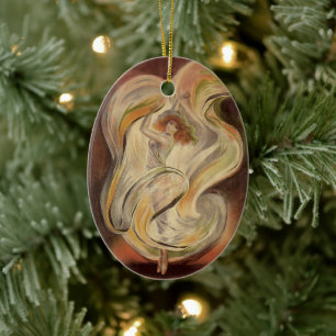 Ornement En Céramique Art Nouveau vintage, La Loie Fuller Danseur Modern