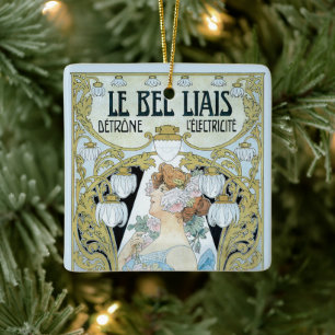 Ornement En Céramique Art Nouveau vintage Le Bec Liais, Privat Livemont