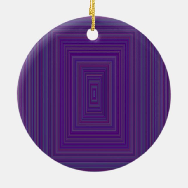 Ornement En Céramique Art Rectangles géométriques violettes foncées (Dos)