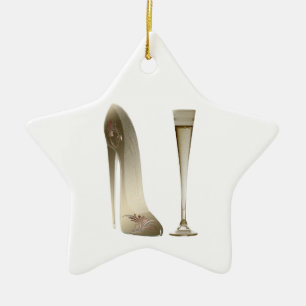 Ornement En Céramique Art stylet de talon haut de chaussure et cannelure