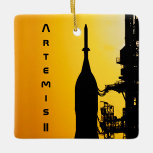 Ornement En Céramique Artemis II vers la rampe de lancement