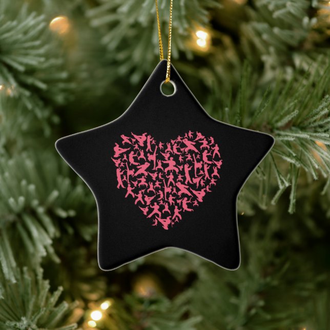 Ornement En Céramique Arts martiaux filles Karate Heart (Arbre)