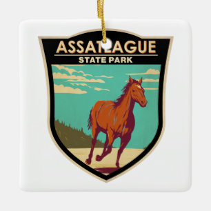 Ornement En Céramique Assateague State Park Maryland Badge