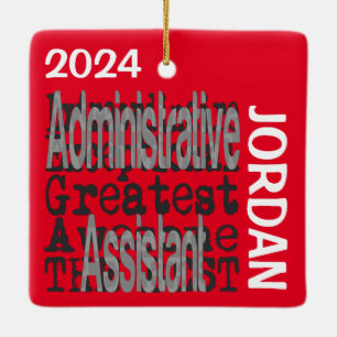 Ornement En Céramique Assistant administratif Extraordinaire CUSTOM