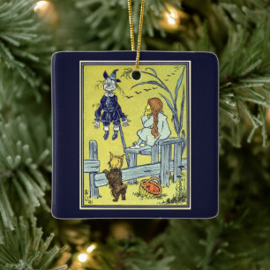 Ornement En Céramique Assistant vintage d'Oz, Dorothy Toto Rencontre ave