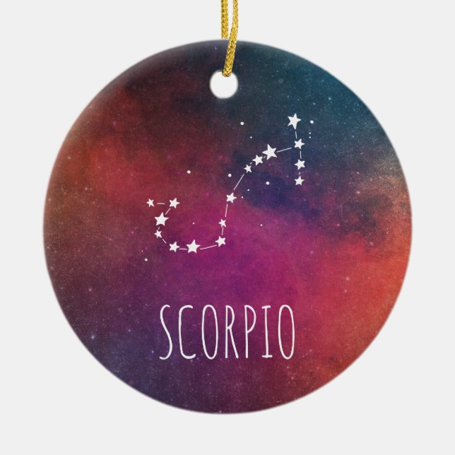 Ornement En Céramique Astrologie de Scorpion (Devant)