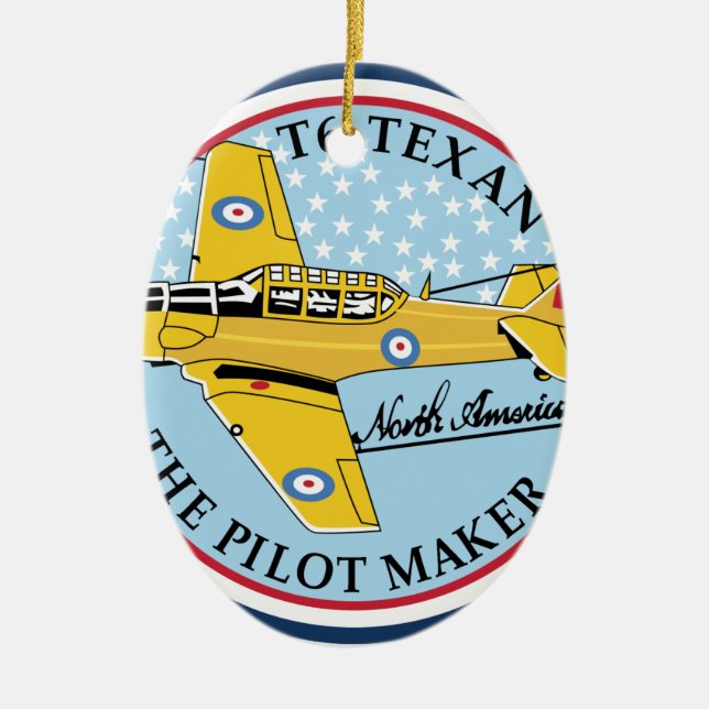 Ornement En Céramique AT6 Abzeichen texan, T6 Texan nord-américain Abzei (Devant)