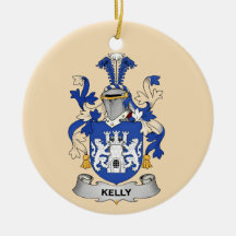Ornement en céramique au blason de la famille Kell