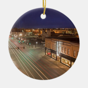 Ornement En Céramique Aube sur Main Street à Bismarck, Dakota du Nord