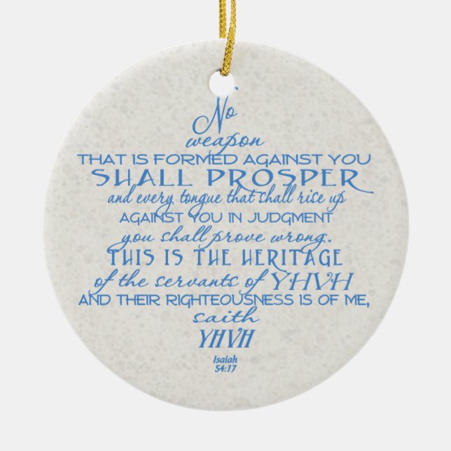 Ornement En Céramique Aucune étoile de David d'arme (Devant)