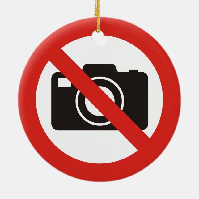 Ornement En Céramique Aucune photo autorisée (Dos)