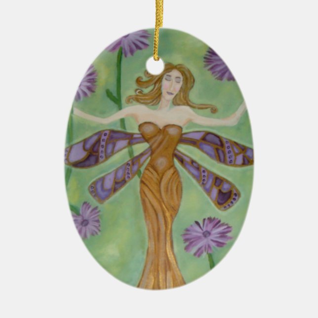 Ornement En Céramique Aussi sage que l'art de libellules (Devant)