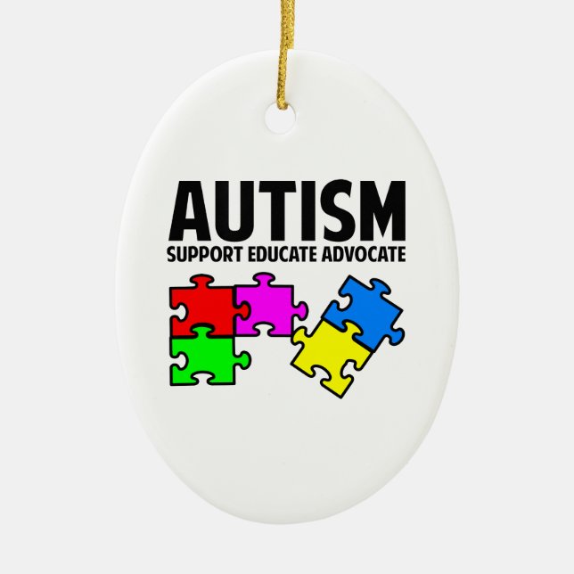 Ornement En Céramique Autisme (Devant)