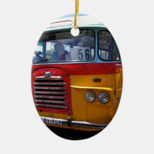 Ornement En Céramique Autobus vintage