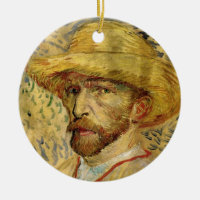 Autoportrait de Vincent van Gogh au chapeau de pai