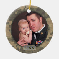 Avant et dos militaires datés customisés de photo