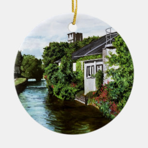 Ornement en céramique avec vue sur le canal de la 