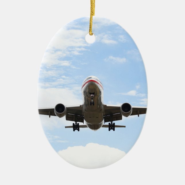 Ornement En Céramique Avion à passagers (Devant)