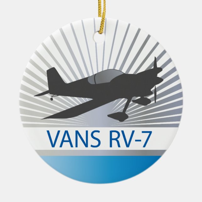 Ornement En Céramique Avion Vans RV-7 (Devant)