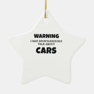 Ornement En Céramique Avis Cadeau Pour Les Amateurs De Voiture Peut Parl