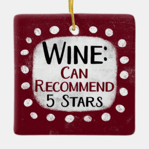 Ornement En Céramique Avis sur le vin 5 étoiles