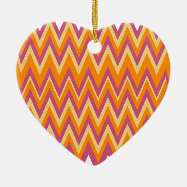 Ornement En Céramique Aztec Tribal ZigZag (Devant)