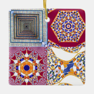 Ornement En Céramique Azulejos Carreaux géométriques avec torsion CG