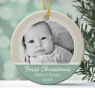 Ornement En Céramique Baby First Christmas