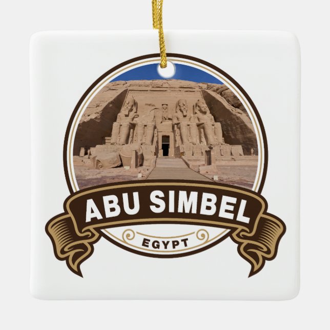 Ornement En Céramique Badge Abu Simbel Egypt (Devant)