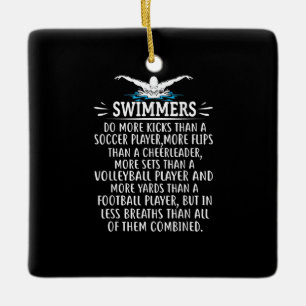 Ornement En Céramique Baignade Forte Cadeaux De Nage Pour Hommes Femmes