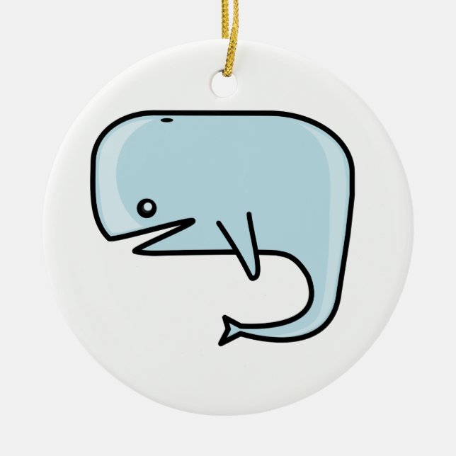 Ornement En Céramique Baleine (Devant)