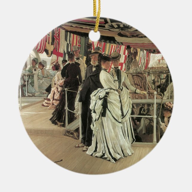 Ornement En Céramique Ball on Shiboard de James Tissot, Art Victorien (Devant)