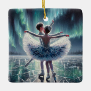 Ornement En Céramique Ballet sur glace Aurora